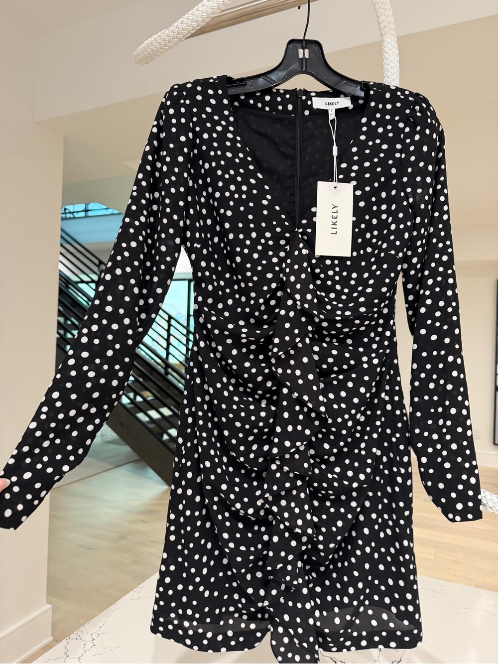 Likely black and white Corinne Polka dot dress size 2 NWT